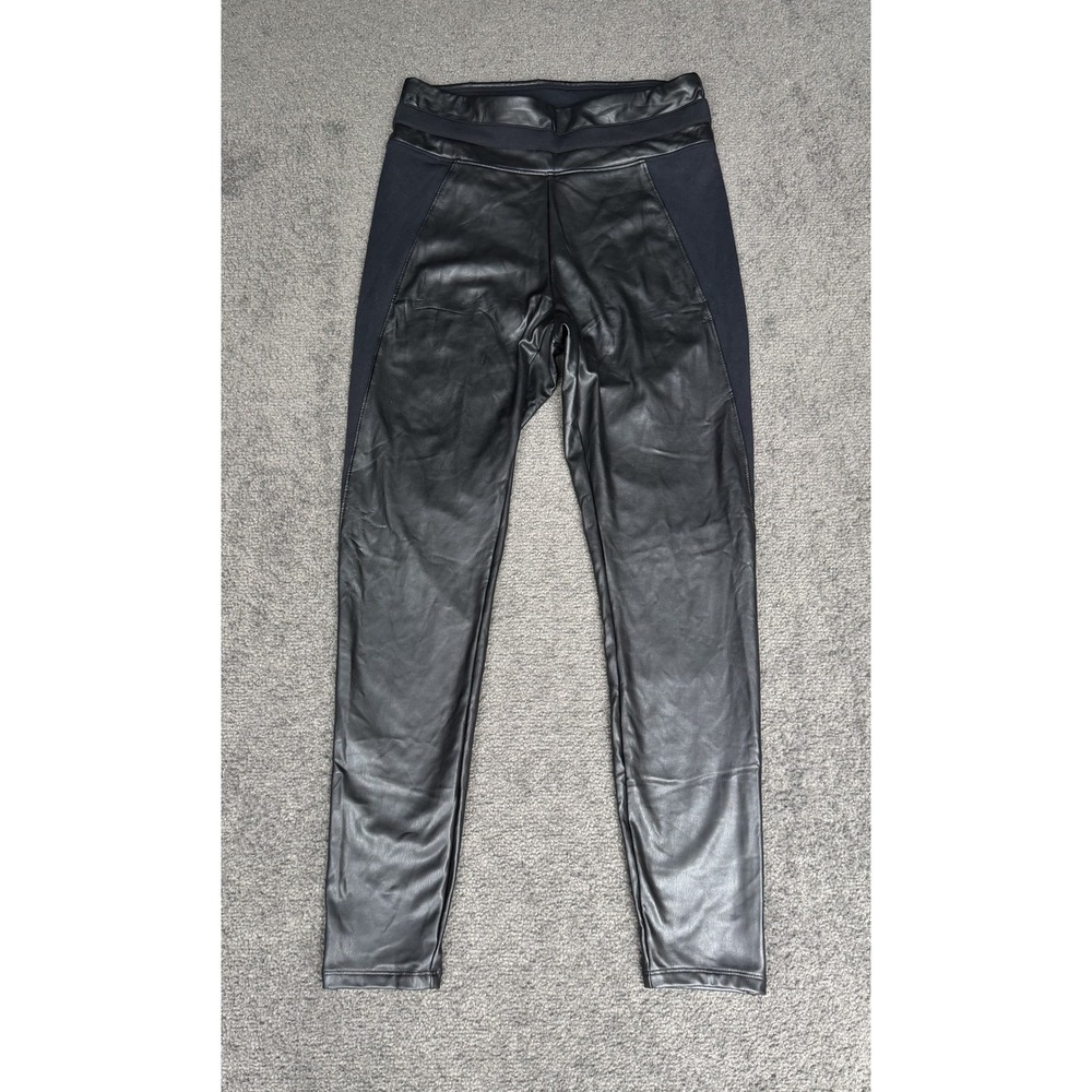 Express Black Faux Leather Leggings High Waisted Skinny Pants Small NWT